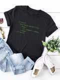 Themeisles Popular Letter Short Sleeve Plus Size Tee