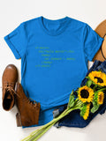 Themeisles Popular Letter Short Sleeve Plus Size Tee