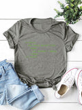 Themeisles Popular Letter Short Sleeve Plus Size Tee