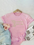 Themeisles Popular Letter Short Sleeve Plus Size Tee