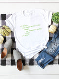 Themeisles Popular Letter Short Sleeve Plus Size Tee