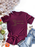Themeisles Popular Letter Short Sleeve Plus Size Tee