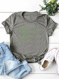 Themeisles Popular Letter Short Sleeve Plus Size Tee