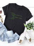 Themeisles Popular Letter Short Sleeve Plus Size Tee