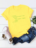 Themeisles Popular Letter Short Sleeve Plus Size Tee