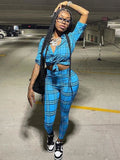 Themeisles Popular Long Sleeve Plaid 2 Piece Sets