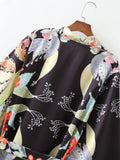 Themeisles Popular Multiple Print Lace Up Kimono