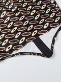 Themeisles Popular Print Zipper Polo Collar T Shirt
