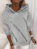 Themeisles Popular Sequined Long Sleeve Hoodie For Women